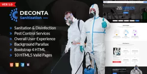 Deconta - Sanitation, Disinfection and Pest Control HTML Template