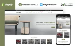Decora Furniture Store Shopify Theme - TemplateMonster