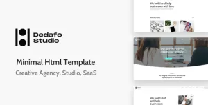 Dedafo - Corporate, SaaS, Technology HTML Minimal Template