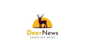 Deer News Logo Design Template