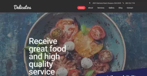 Delicatos - Simple Restaurant Moto CMS 3 Template
