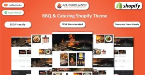 Delicious Sizzle - BBQ Grilled & Catering Multipurpose Shopify Sections Theme