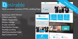 Desirable -  Business Landing Page Template