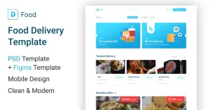 DFood - Food Delivery PSD Template