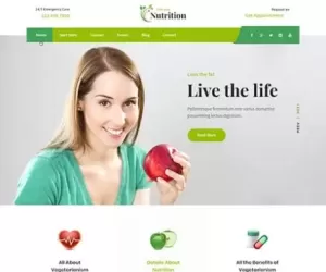 Diet and Nutrition WordPress theme 4 dietitians paediatricians nutritionists