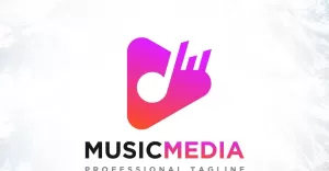 Digital Play Music Media Logo Design - TemplateMonster