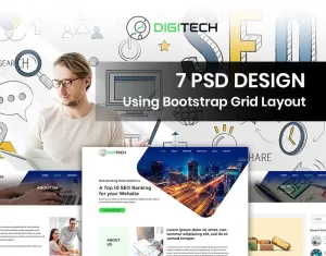 DigiTech - SEO Company PSD Template