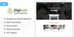 DigiWeb - Internet Marketing Landing HTML Template
