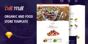 Dillmill - Organic and Food Store Sketch Template