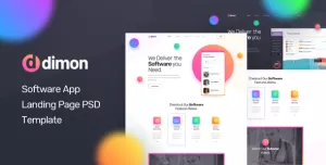 Dimon - Software App Landing Page PSD Template