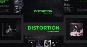 Distortion - Music Powerpoint Template - TemplateMonster