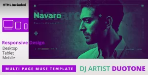 DJ Artist Duo Tone  Adobe Muse Template