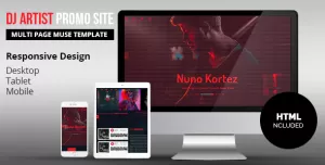 DJ Artist Promo Site Adobe Muse Template