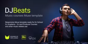 DJBeats - DJ Courses / Scratch School / Music Academy Responsive Muse Template