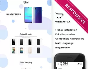 DM Collection Mobile Store Responsive OpenCart Template