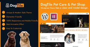 DogTile Pet Care & Pet Shop Elementor Wordpress Template