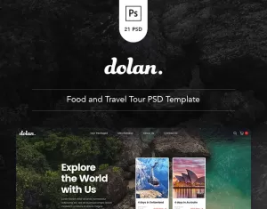 Dolan - Food and Travel Tour PSD Template - TemplateMonster