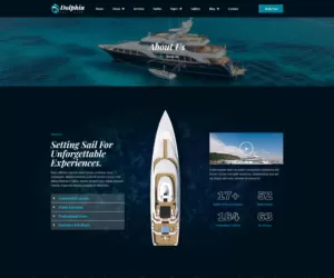 Dolphin - Yacht Club & Boat Rental Elementor Pro Template Kit