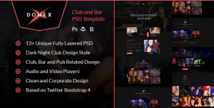 Domex - Night Club PSD Template