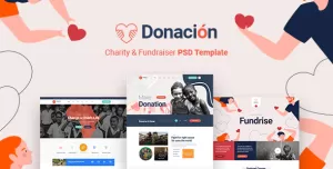 Donacion - Fundraising & Charity PSD Template