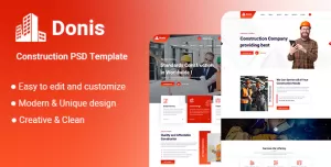 Donis-Construction PSD Template
