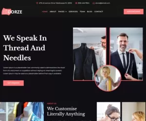 Dorze - Custom Dress Tailoring Service Elementor Pro  Template Kit