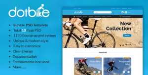 DotBike - Bicycle E-commerce PSD Template