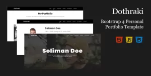 Dothraki-Bootstrap 4 Personal Portfolio Template