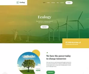 Download Free Ecology WordPress Theme for Green Businesses