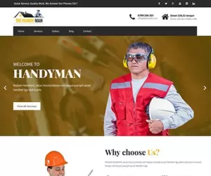 Download Free Handyman WordPress Theme For Tools Garage Repair Services