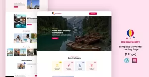 Dream Holidy - Tour and Travel Services Elementor Template