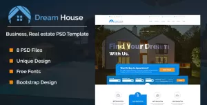 Dream House  Real estate PSD Theme