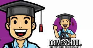 Driving Lessons Car Course Logo Template - TemplateMonster