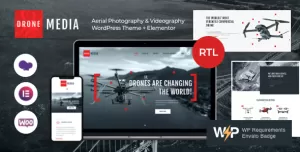 Drone Media  Aerial Photography & Videography WordPress Theme + Elementor
