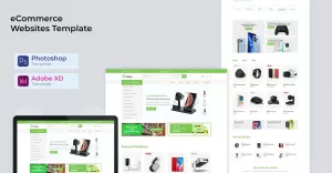 Dropshipping e-commerce web PSD & XD template