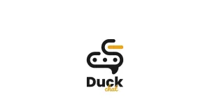 Duck Chat Line Art Logo Style