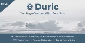 Duric - One Page Creative HTML Template