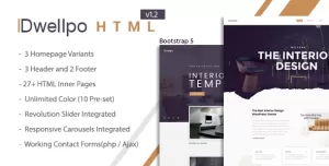 Dwellpo: Interior Design & Architecture HTML5 Template