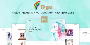 Dye – MultiPurpose Creative Art & Photography PSD Template