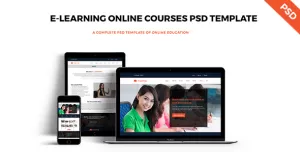 E-LEARNING Online Education PSD Template