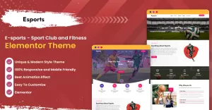 E-sports - Sport Club and fitness WordPress Theme
