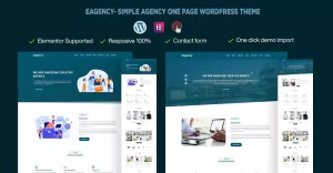 EAgency- Simple Agency One page WordPress Theme