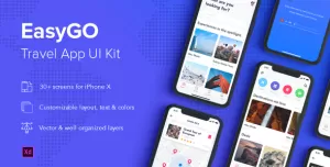 EasyGo - Travel App UI Kit for Adobe XD