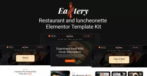 Eattery - Restaurant and luncheonette Elementor Template Kit