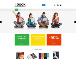 Ebook - Book Store MotoCMS Ecommerce Template