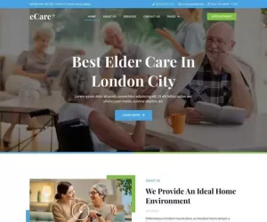 eCare - Elderly & Health Care Elementor Template Kit