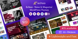 Echoo - News Magazine WordPress Theme + RTL