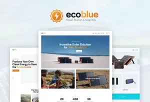 EcoBlue - Power Station & Solar Kits WordPress Theme
