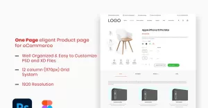 ECOMM - Multipurpose Product Landing Page Figma och PSD-mall