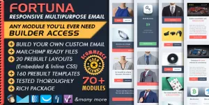 Ecommerce Email Builder - FORTUNA - Mailchimp Editor Ready